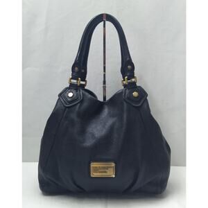 Marc By Marc Jacobs Black Pebbled Leather Double Handles Shoulder Bag